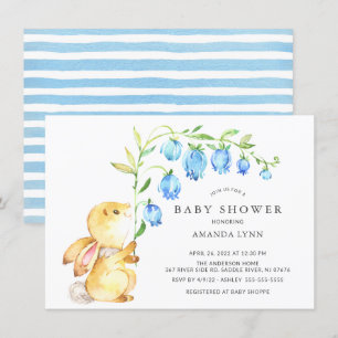 Sweet Baby Bunny Baby shower Invitation Kaart