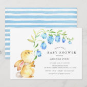 Sweet Baby Bunny Baby shower Invitation Kaart (Voorkant / Achterkant)