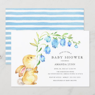 Sweet Baby Bunny Baby shower Invitation Kaart