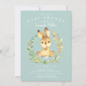 Sweet Baby Bunny Baby shower Kaart (Voorkant)