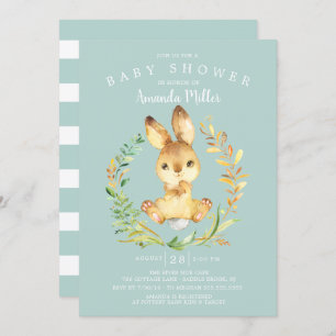 Sweet Baby Bunny Baby shower Kaart