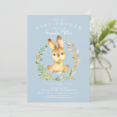 Sweet Baby Bunny Baby shower Kaart (Staand voorkant)