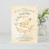 Sweet Baby Bunny Baby shower Kaart (Staand voorkant)