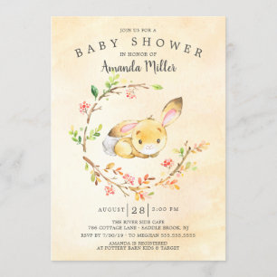 Sweet Baby Bunny Baby shower Kaart