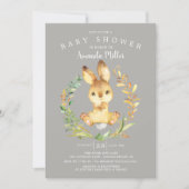 Sweet Baby Bunny Baby shower Kaart (Voorkant)