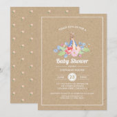 Sweet Baby Bunny baby shower | Konijnenvlees Kaart (Voorkant / Achterkant)