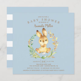 Sweet Baby Bunny Boys Baby shower Kaart