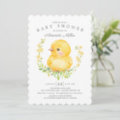 Sweet Baby Chick Neutraal Baby shower Kaart (Staand voorkant)