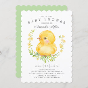 Sweet Baby Chick Neutraal Baby shower Kaart