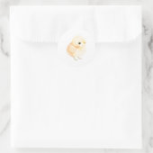 Sweet Baby Chick Waterverf Illustratie Sticker (Tas)