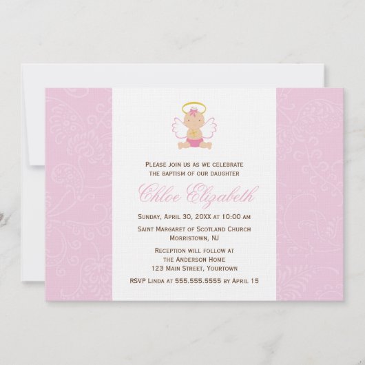 Sweet Baby Christening Kaart (Voorkant)