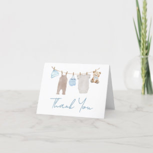 Sweet Baby Clothesline Baby shower Bedankkaart