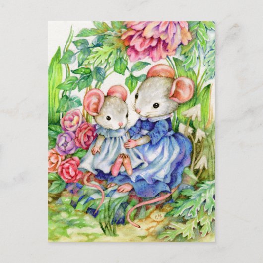 Sweet Baby - Cute Mouse Art Briefkaart (Voorkant)