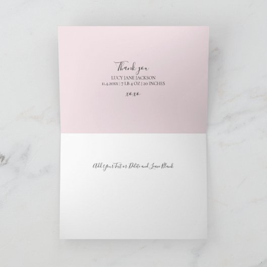 Sweet Baby Dank je wel Bedankkaart (Binnen)