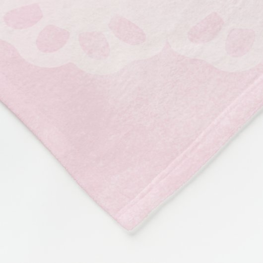 Sweet Baby Deer met Bloemenkroon | roze kinderkame Fleece Deken (Hoek)