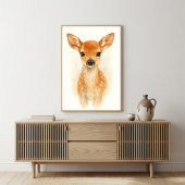 Sweet Baby Deer Woodland Nursery Decor Poster