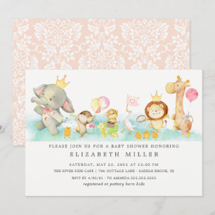 Sweet Baby Dieren Parade Baby shower Kaart