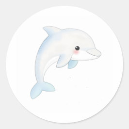 Sweet Baby Dolphin Calf Sticker Waterverf