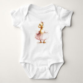 Sweet Baby Duck Duckling in roze jurk Romper