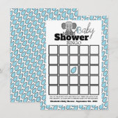 Sweet Baby Elephant, Baby shower Bingo (Voorkant / Achterkant)