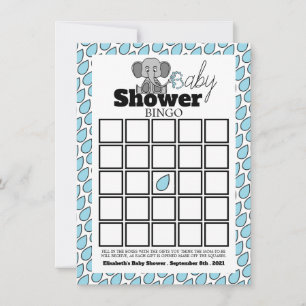 Sweet Baby Elephant, Baby shower Bingo