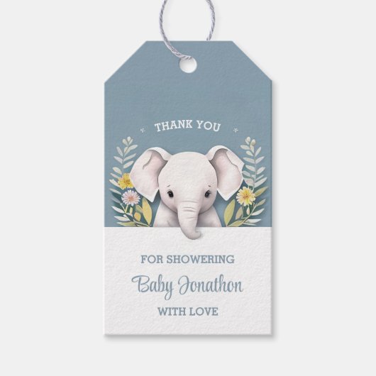 Sweet Baby Elephant Cadeaulabel (Voorkant)