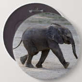 Sweet Baby Elephant Kibali Ronde Button 6,0 Cm (Voorkant /achterkant)