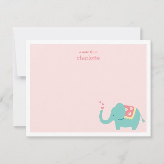 Sweet Baby Elephant Note Card Notitiekaartje (Voorkant)