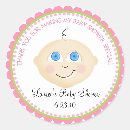 Sweet Baby Face Shower Stickers (Voorkant)