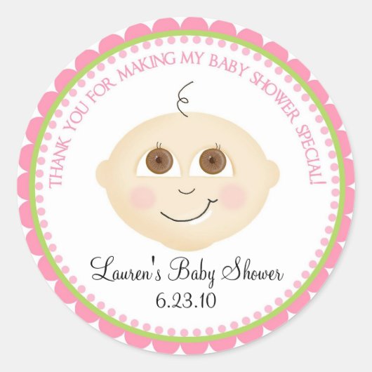 Sweet Baby Face Shower Stickers (Voorkant)