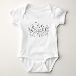 Sweet Baby Floral Doodle T-shirt