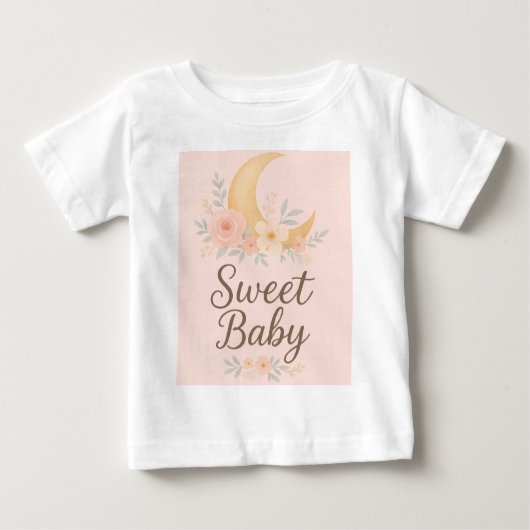 Sweet Baby Floral Moon Design – Gentle Pastel Nurs (Voorkant)