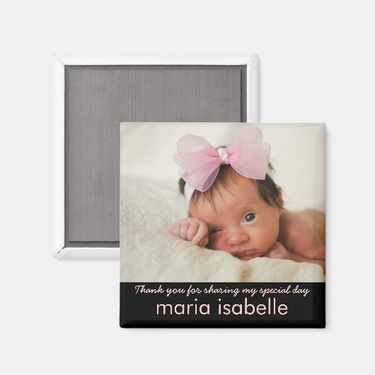 Sweet Baby foto aandenken dank u magneet (Voorkant / Achterkant)