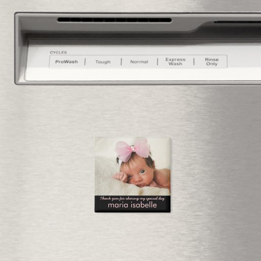 Sweet Baby foto aandenken dank u magneet (Insitu (Vaatwasser))