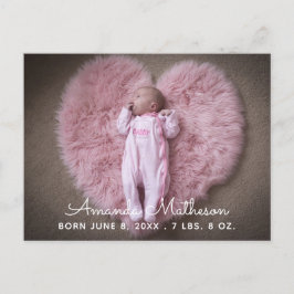 Sweet Baby Fotoscriptnaam Overlay Birth Aankondigingskaart