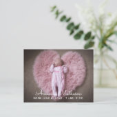 Sweet Baby Fotoscriptnaam Overlay Birth Aankondigingskaart (Staand voorkant)
