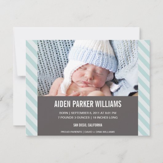 SWEET BABY | GEBOORTEAANKONDIGINGEN AANKONDIGING (Achterkant)