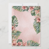 Sweet Baby Girl Animals Tropical Safari Shower Kaart (Achterkant)