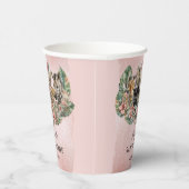 Sweet Baby Girl Animals Tropical Safari Sprinkle Papieren Bekers (Rechts)