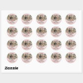 Sweet Baby Girl Animals Tropical Safari Sprinkle Ronde Sticker (Vel)