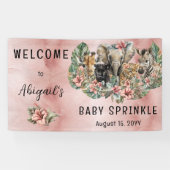 Sweet Baby Girl Animals Tropical Safari Sprinkle Spandoek (Horizontaal)