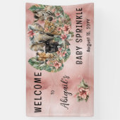 Sweet Baby Girl Animals Tropical Safari Sprinkle Spandoek (Verticaal)
