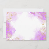 Sweet Baby Girl Baby shower Paarse Gold Elegant Kaart (Achterkant)