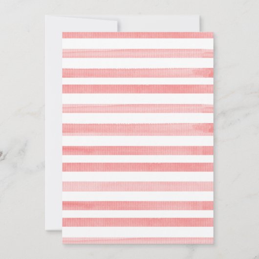 Sweet Baby Girl Blush Roos Gold Floral Baby shower Kaart (Achterkant)