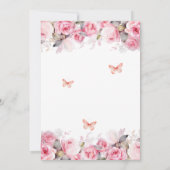 Sweet Baby Girl Blush Rozen Baby shower Uitnodigin Kaart (Achterkant)