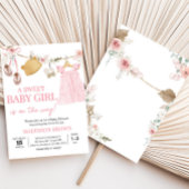 Sweet Baby Girl Boho Kleding Baby shower Kaart