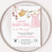 Sweet Baby Girl Boho Kleding Baby shower Kaart
