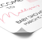 Sweet Baby Girl Boho Kleding Baby shower Welkom Poster (Hoek)