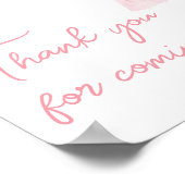 Sweet Baby Girl Boho Kleding Bedankt Card Poster (Hoek)