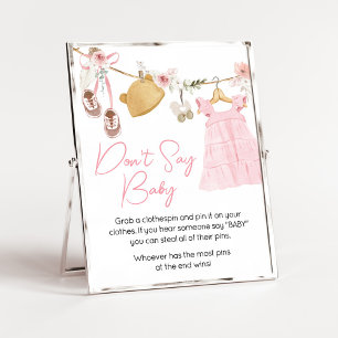 Sweet Baby Girl Boho Kleding Zeg geen Baby Poster